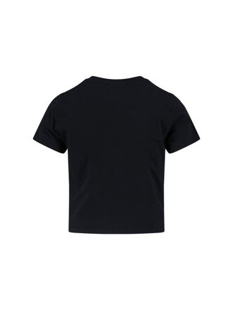Maison Kitsun&eacute; Womens T-Shirts And Polos Black Cotton