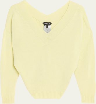 Tom Ford Cashmere Off-The-Shoulder Sweater