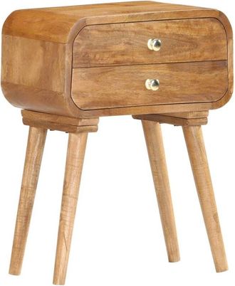 vidaXL Bedside Cabinet 43x30x58 cm Solid Mango Wood vidaXL