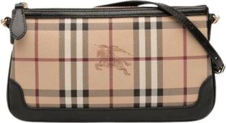 Burberry Pre-owned Cross Body Bags, female, Beige, Size: ONE SIZE Pre-owned Fabric Crossbody Bag