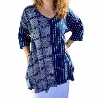 Iguana Kiana Flowy And Funky Top In Blue