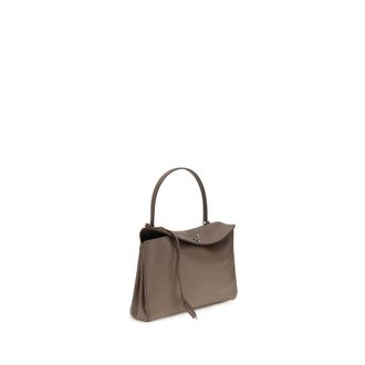 Balenciaga Womens Gray Calf Leather Bos Taurus Shoulder Bag