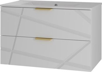 Petits Meubles Mueble lavabo encastrado estratificado Blanco