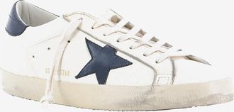 Golden Goose Niedrige Schn&uuml;rsneakers aus Nappaleder Super-Star