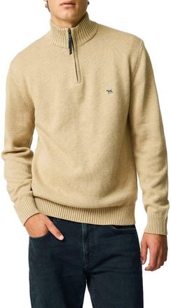 Rodd & Gunn Merrick Bay Quarter Zip Sweater in Barley at Nordstrom, Size Xxx-Large