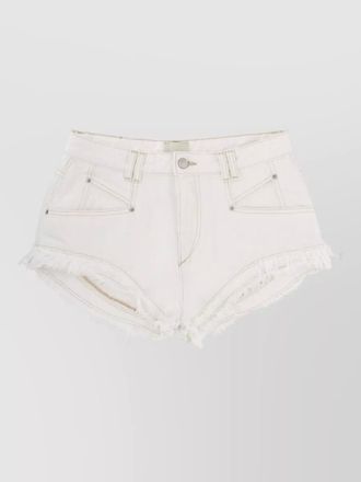 Isabel Marant denim shorts belt loops back pockets