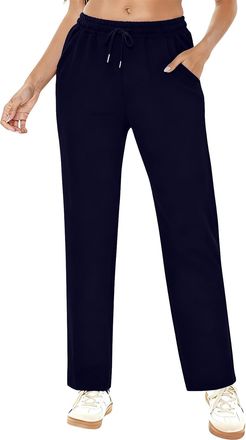 Generic Joggers For Women UK Tracksuit Bottoms Elasticated Waist Ladies Jogging Bottoms Wide Leg Cargo Sweatpants With Pockets Fleece Lined Sweatpants Casual 