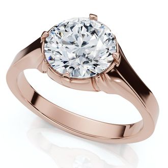 Pompeii3 Mens 1 1/2Ct Round Diamond Signet Ring 14k Gold or Platinum Lab Grown