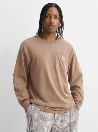 Carhartt Work in Progress Mens Logo pocket long-sleeve T-shirt