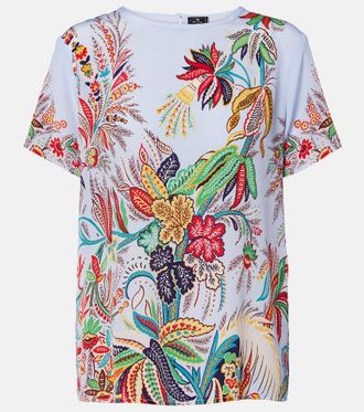 Etro Paisley silk cr&ecirc;pe de chine top
