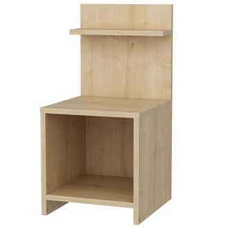 Calicosy Mesita de noche con 1 nicho decor roble H37,4 cm