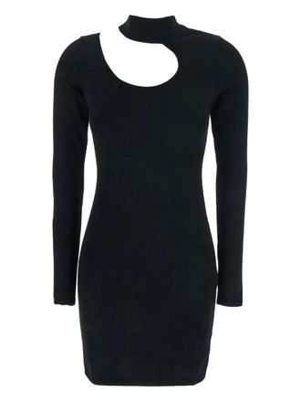 Federica Tosi cut-out turtleneck day dress - Black