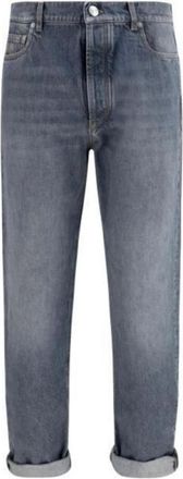 Brunello Cucinelli Iconic-fit Five-pocket Trousers - male - Brunello Cucinelli - Straight Fit Jeans - Gray - M - Jeans