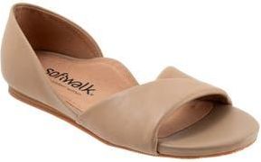 Softwalk Cypress Open Toe Flat in Beige at Nordstrom Rack, Size 10.5