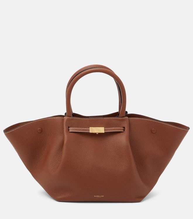 New York Midi leather tote bag