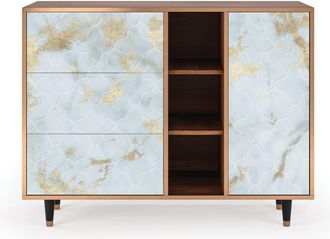 StoryZ Aparador blanco claro 3 cajones y 1 puerta L 125 cm