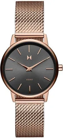 MVMT Avenue Mesh Strap Watch, 28mm in Grey at Nordstrom Rack