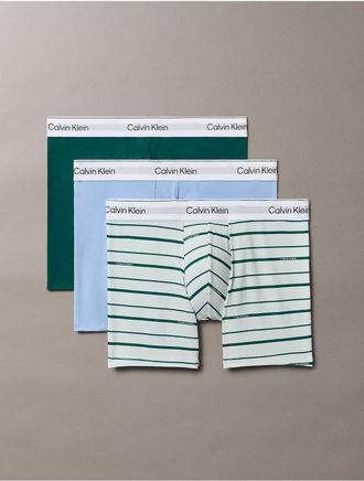 Calvin Klein Mens Icon Cotton Stretch 3-Pack Boxer Brief - Multi - S