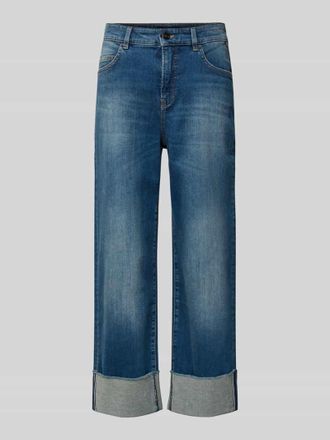 Marc Cain Relaxed Fit Jeans im 5-Pocket-Design in Bleu Melange, Größe 34