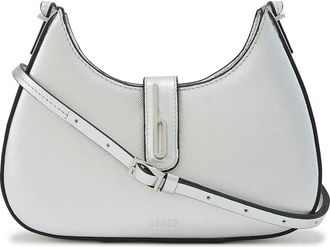 Behno Mini Leena Metallic Leather Crossbody Bag in Silver at Nordstrom