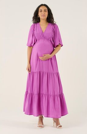 Cache Coeur Claudette Maternity maxi dress in Petunia at Nordstrom, Size X-Large