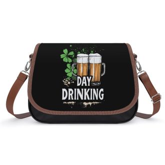 Generic St Day Patricks Day Drinking Crossbody Bags for Women Fashion Leather Shoulder Handbags With Adjustable Strap