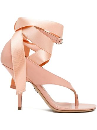 Ferragamo 95mm ribbon-detail sandals - Pink