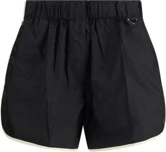 Prada Polyamide Bermuda Shorts - Dames - Bermuda - Zwart - S - Leer - Korte Broeken