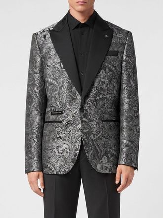 Philipp Plein Blazer a monopetto tattoo-print