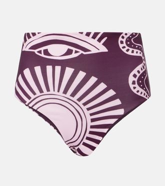 Cala de la Cruz Elisa printed high-rise bikini bottoms