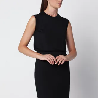 Dolce & Gabbana Top nero in cashmere e seta