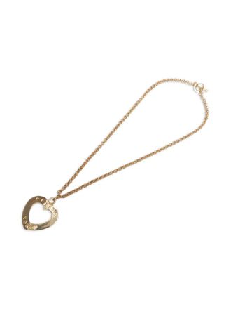 Celine 1990s Celine heart pendant necklace - Gold