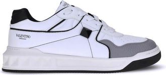 Valentino Garavani White Calf Leather Bos Taurus Low Top Mens Sneakers