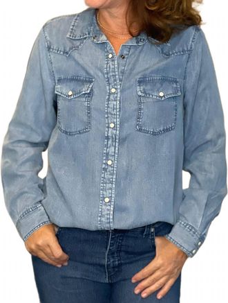 Velvet Heart Raquel Tencel Denim Shirt In Mill Valley