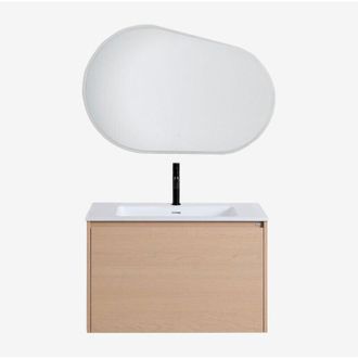 Sklum Sklum - Conjunto De Mueble De Ba&ntilde;o En Madera Con Lavabo Integrado Jacob