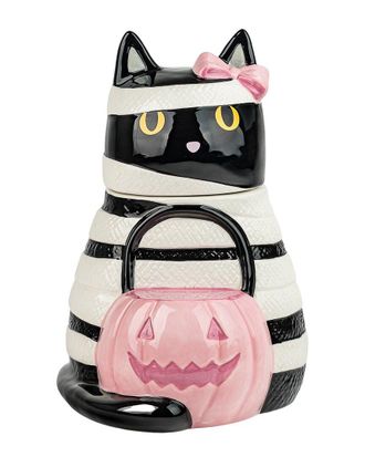 10 Strawberry Street Mummy Cat Cookie Jar