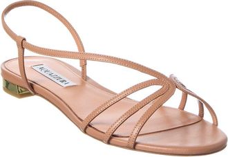 Aquazzura Logo Leather Sandal