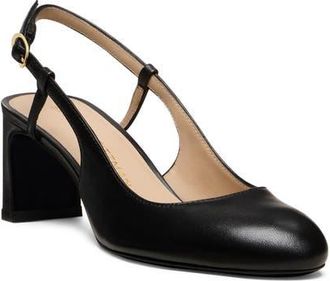 Stuart Weitzman Babette Slingback Pump in Black at Nordstrom, Size 8.5