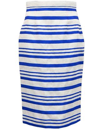 Dolce & Gabbana Striped Midi Skirt, Size It, 38 (Authentic Pre-Loved)