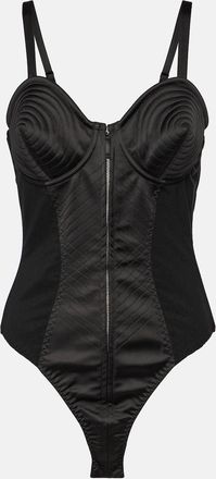 Jean Paul Gaultier Satin-trimmed bodysuit