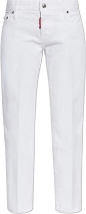 Dsquared2 Jenna Jeans - Dames - Cropped Jeans - Wit - 3XS - Katoen - Jeans