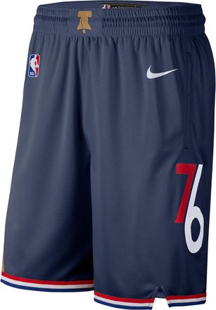 Nike Philadelphia 76Ers City Edition Nike Mens Dri-FIT NBA Swingman Shorts in Blue | HM6064-419