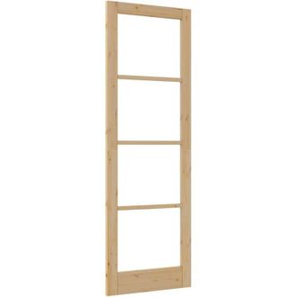 vidaXL Vidaxl - Puerta Interior Con Vidrio Marr&oacute;n 78 X 232 Cm
