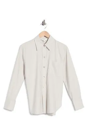 Vince Long Sleeve Linen Blend Button-Up Shirt in Salt Glass at Nordstrom Rack, Size X-Large