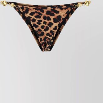Reina Olga animal print side tie bikini bottom