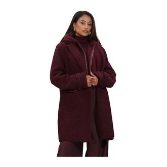 Nukus Nukus - Mirthe Jas Boucle - Dames - Mantels - Rood - Maat: 2XL