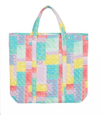 Jocelyn Womens Quilted Tote Bag In Multicolor