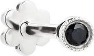 Maria Tash Scalloped Black Diamond Stud Earring in White Gold at Nordstrom
