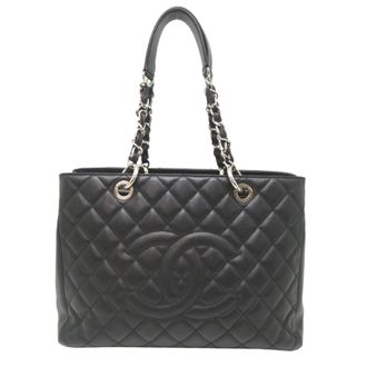 Chanel Black Grained Calfskin Tote Bag (Pre-Owned)