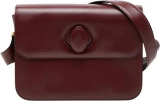 Cartier Pre-owned Vintage Shoulder Bag - Dames - Vintage Schoudertas - Rood - ONE Size - Leer - Vintage